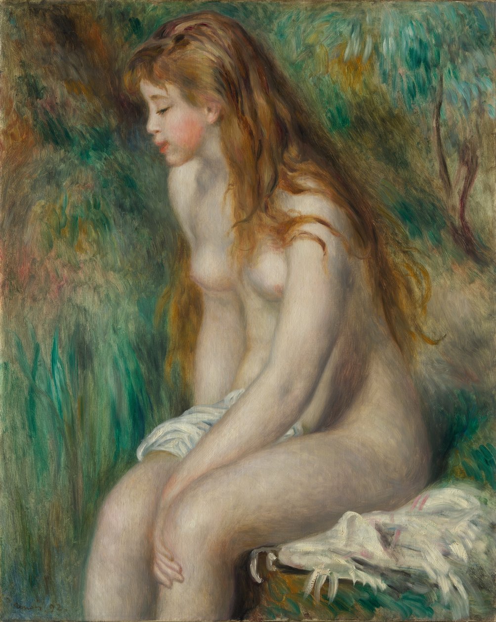 Młoda dziewczyna w kąpieli, 1892. autorstwa Pierre Auguste Renoir