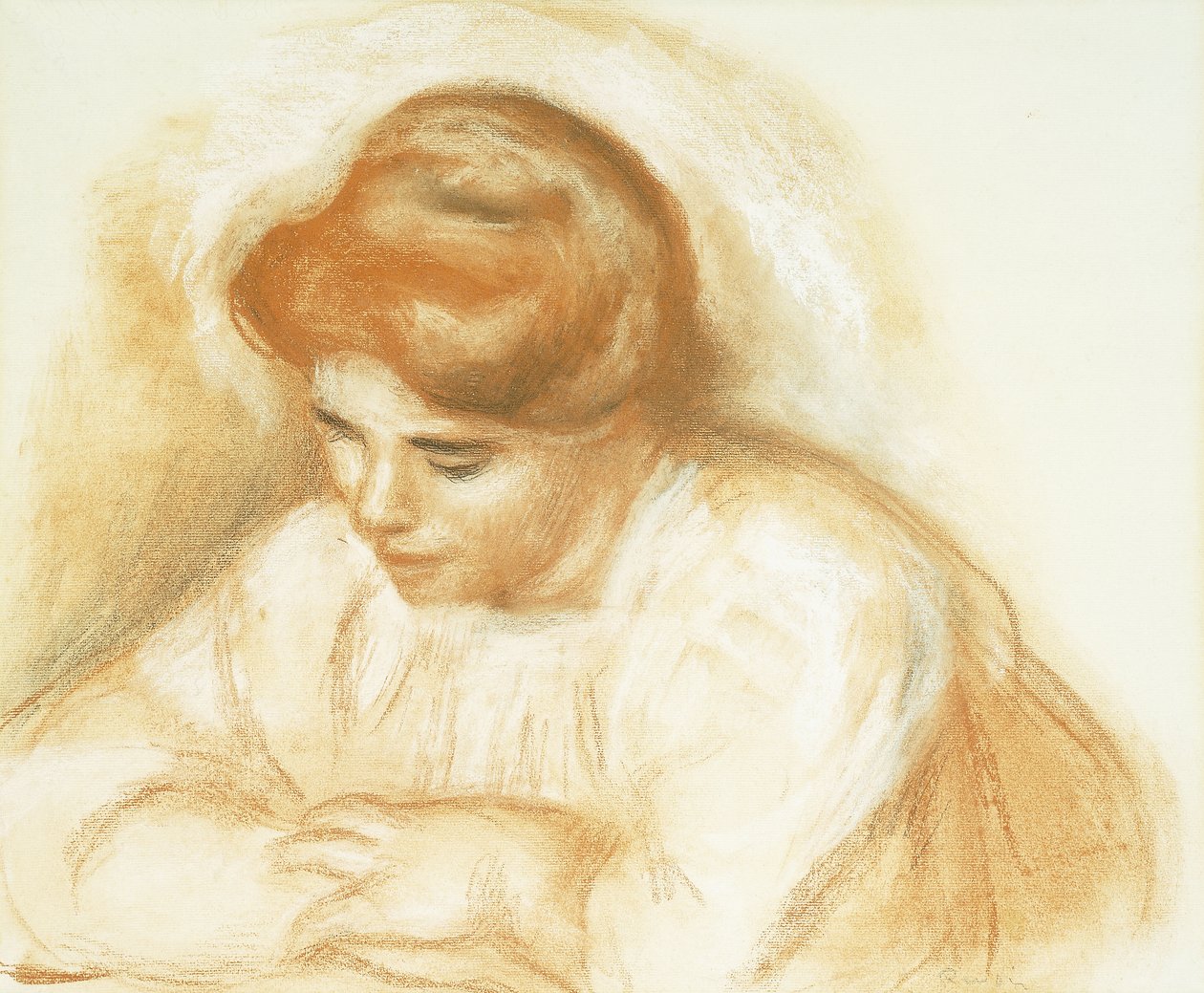 Młoda kobieta pochylony; Młoda kobieta pochylona, autorstwa Pierre Auguste Renoir