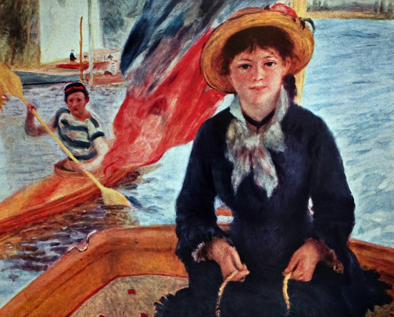 Młoda kobieta w łodzi (Lise Trehot) autorstwa Pierre Auguste Renoir