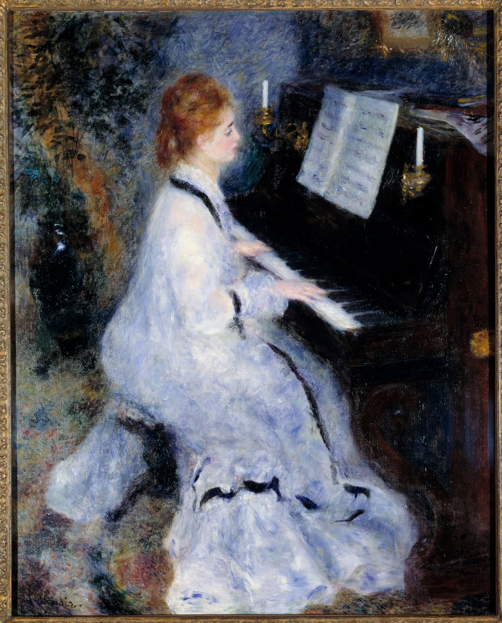 Młoda kobieta przy fortepianie autorstwa Pierre Auguste Renoir