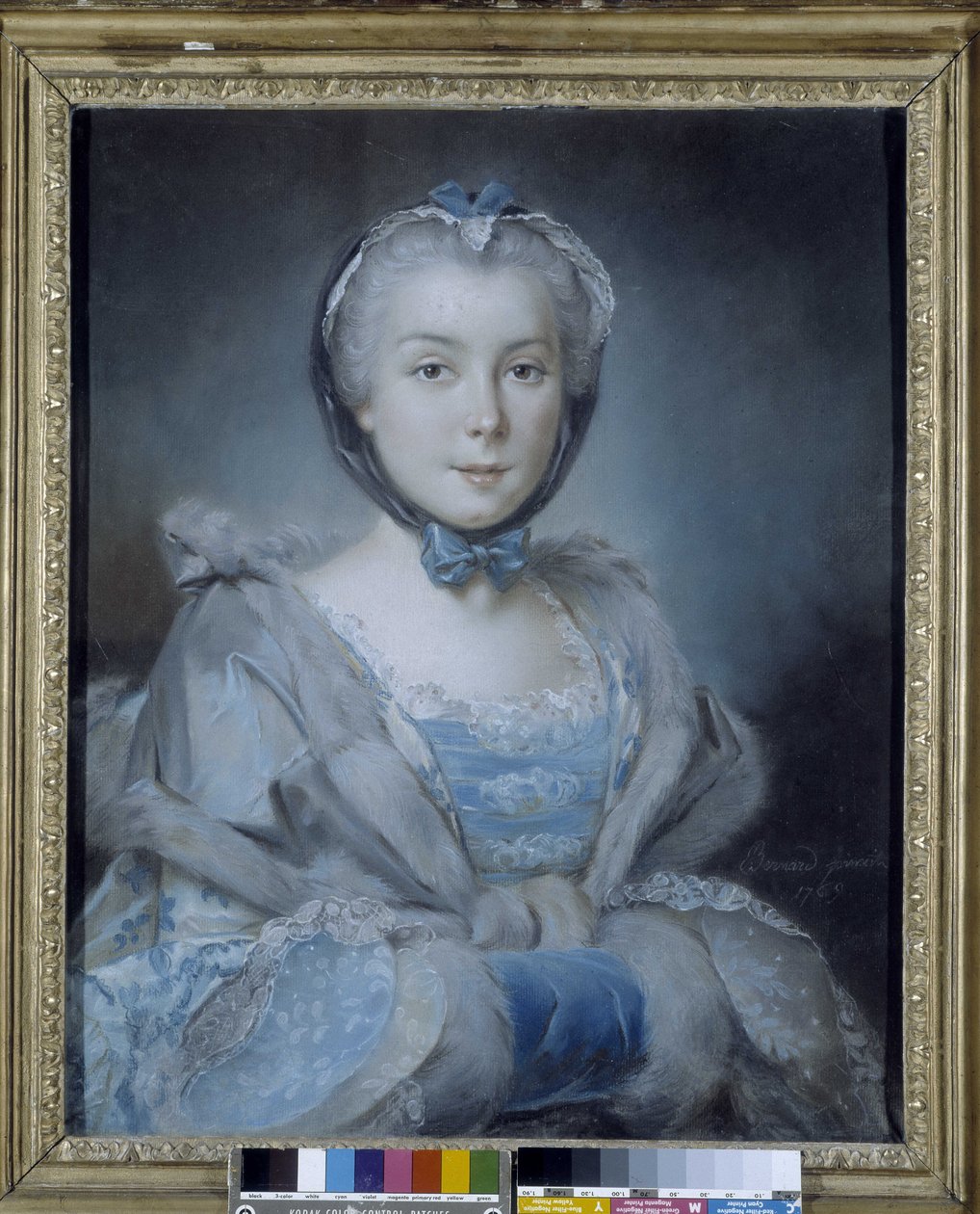 Portret kobiety w kolorze niebieskim autorstwa Pierre Bernard