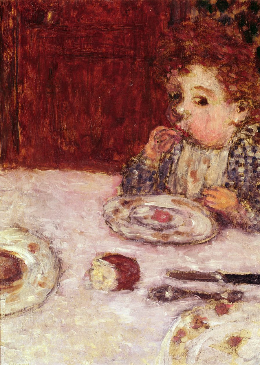 Dziecko przy stole, ok. 1897 (olej na płótnie) autorstwa Pierre Bonnard