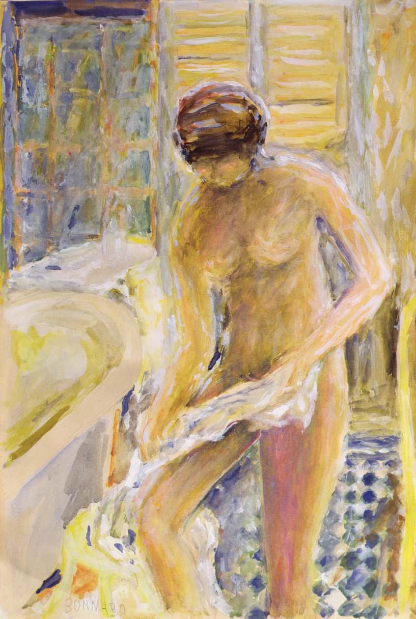 Po kąpieli, ok. 1933 (gwasz) autorstwa Pierre Bonnard