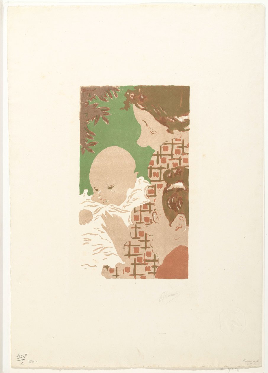 Andrée Terasse z synem Jeanem i bratem Pierre Bonnard Scena rodzinna autorstwa Pierre Bonnard