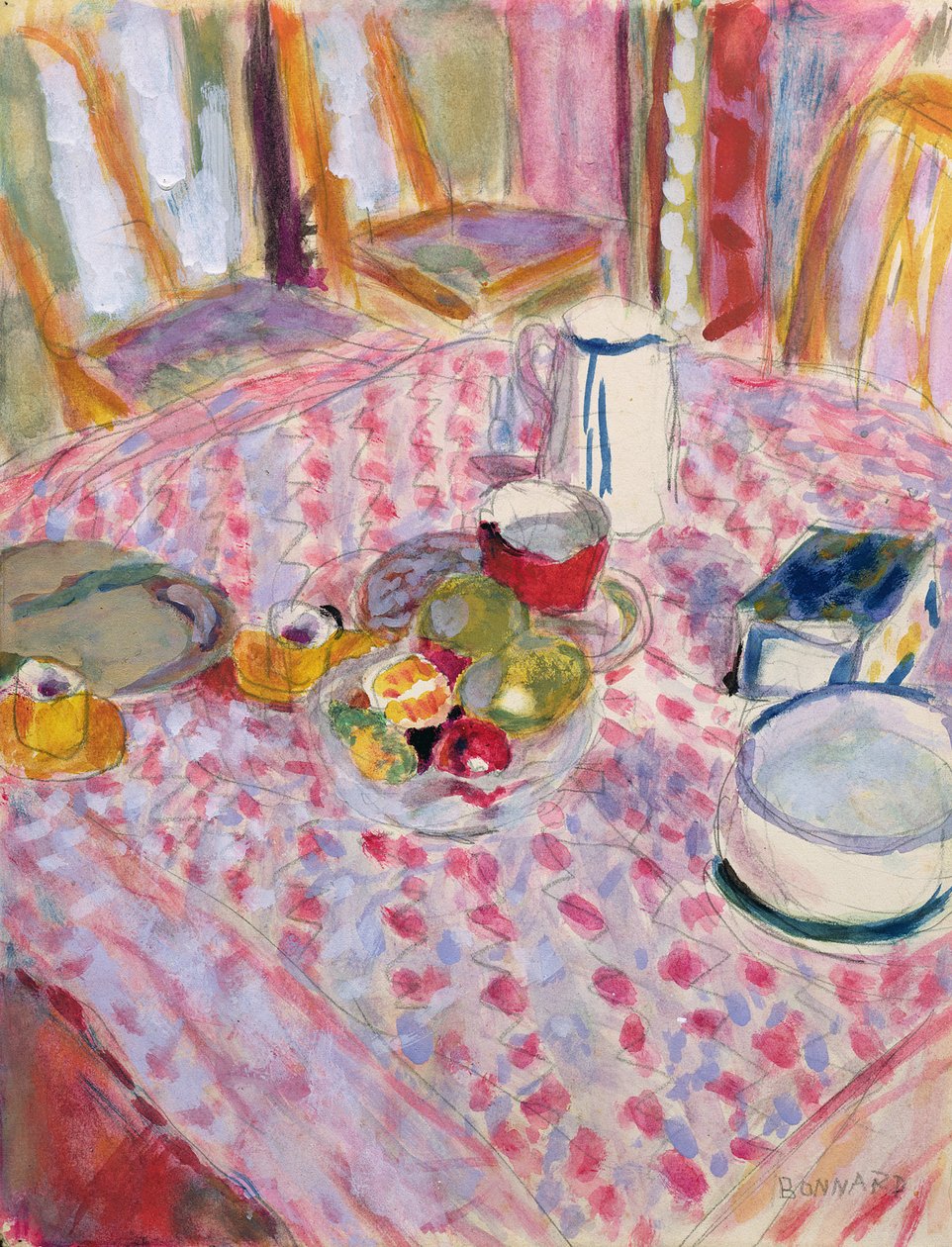 Po obiedzie (wc) autorstwa Pierre Bonnard