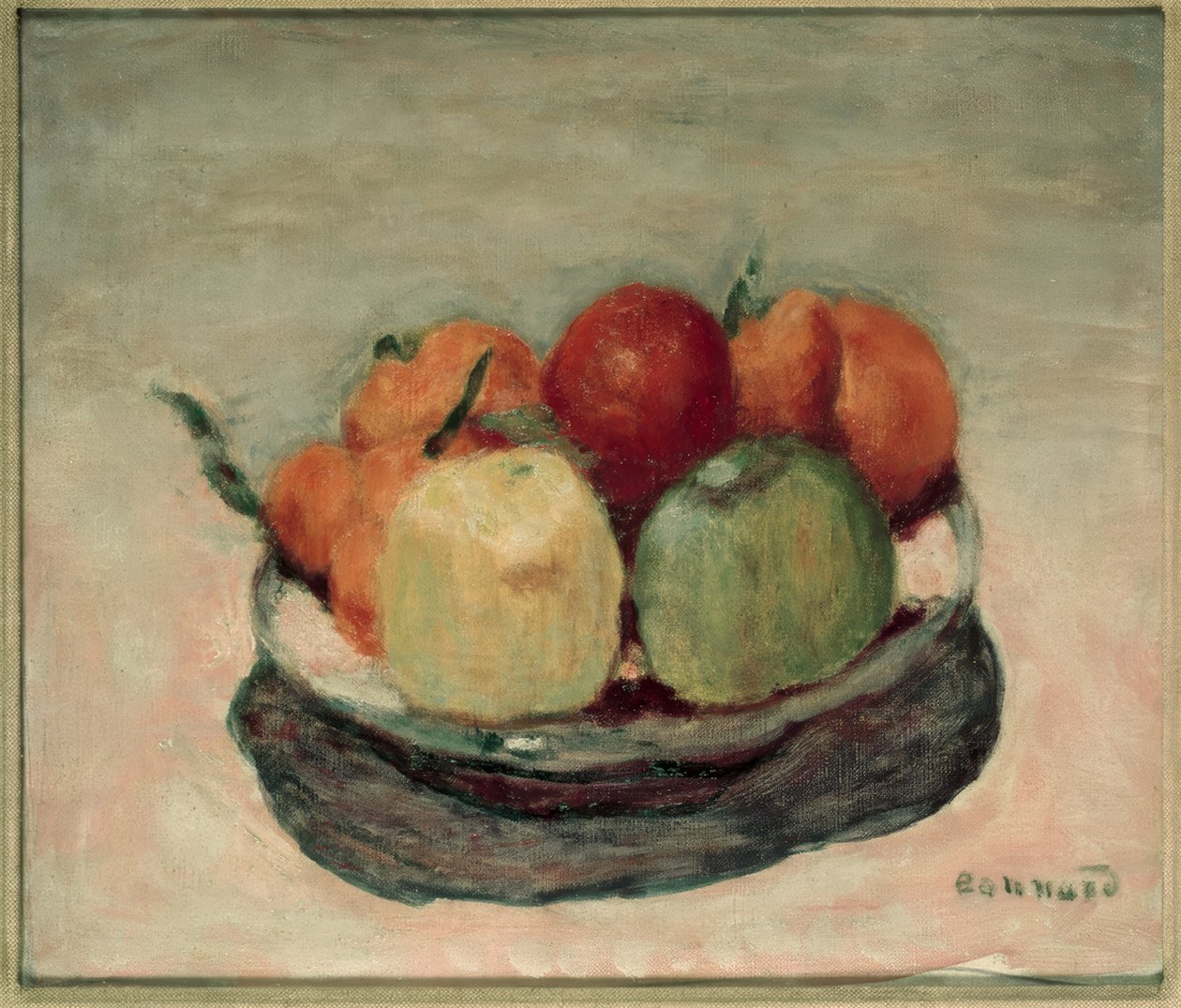 Talerz owoców lub jabłka autorstwa Pierre Bonnard