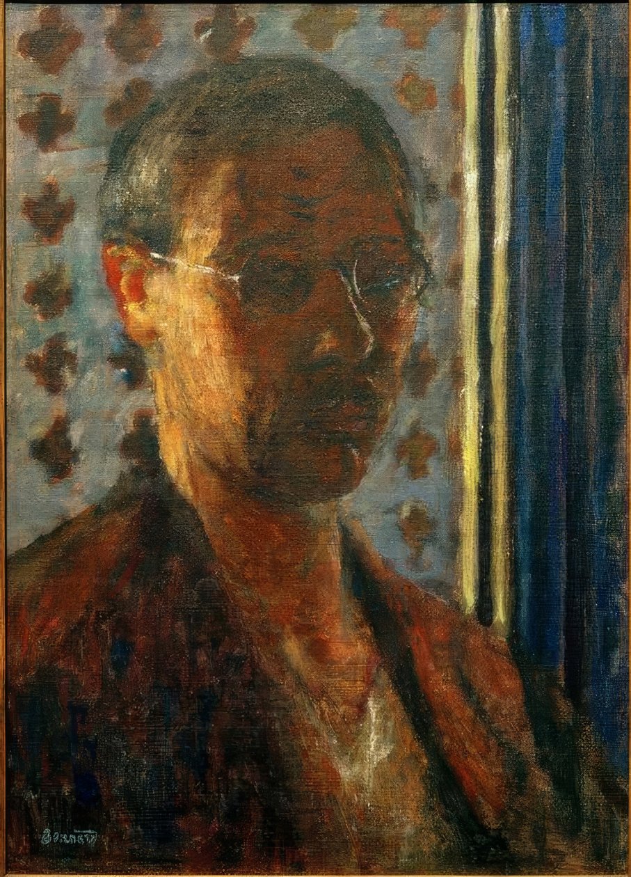 Autoportret pod światło, papier kwiatowy autorstwa Pierre Bonnard