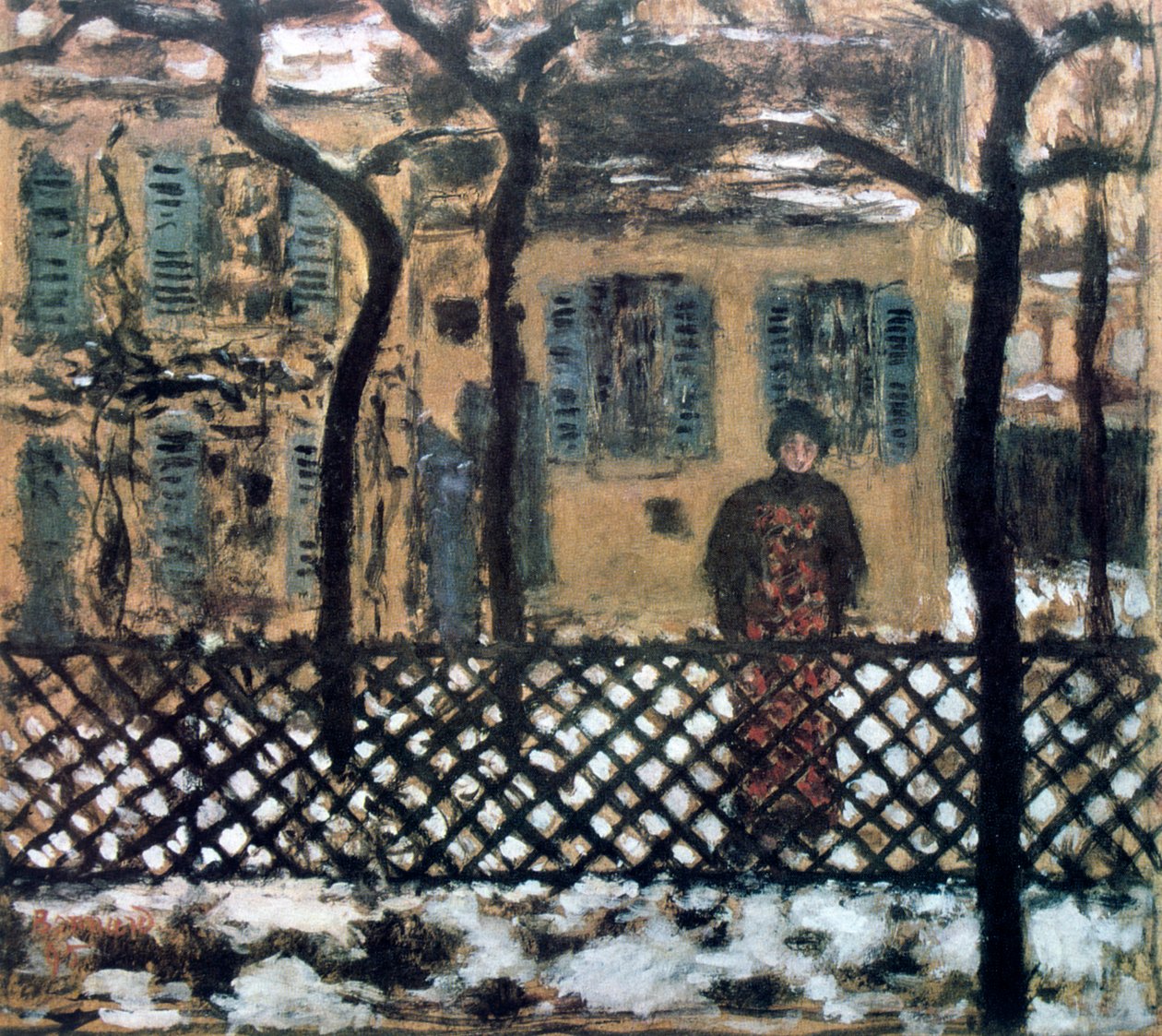 Za płotem, c1895 autorstwa Pierre Bonnard
