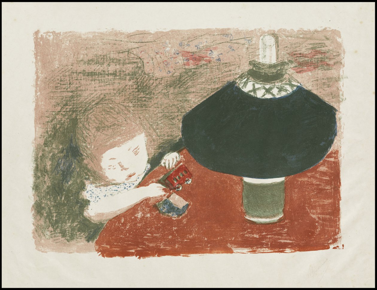Dziecko z lampą autorstwa Pierre Bonnard