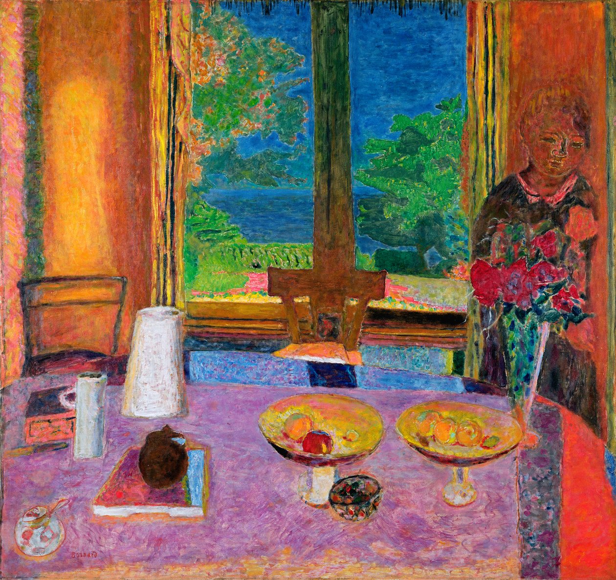 Jadalnia w ogrodzie, 1934-35 autorstwa Pierre Bonnard