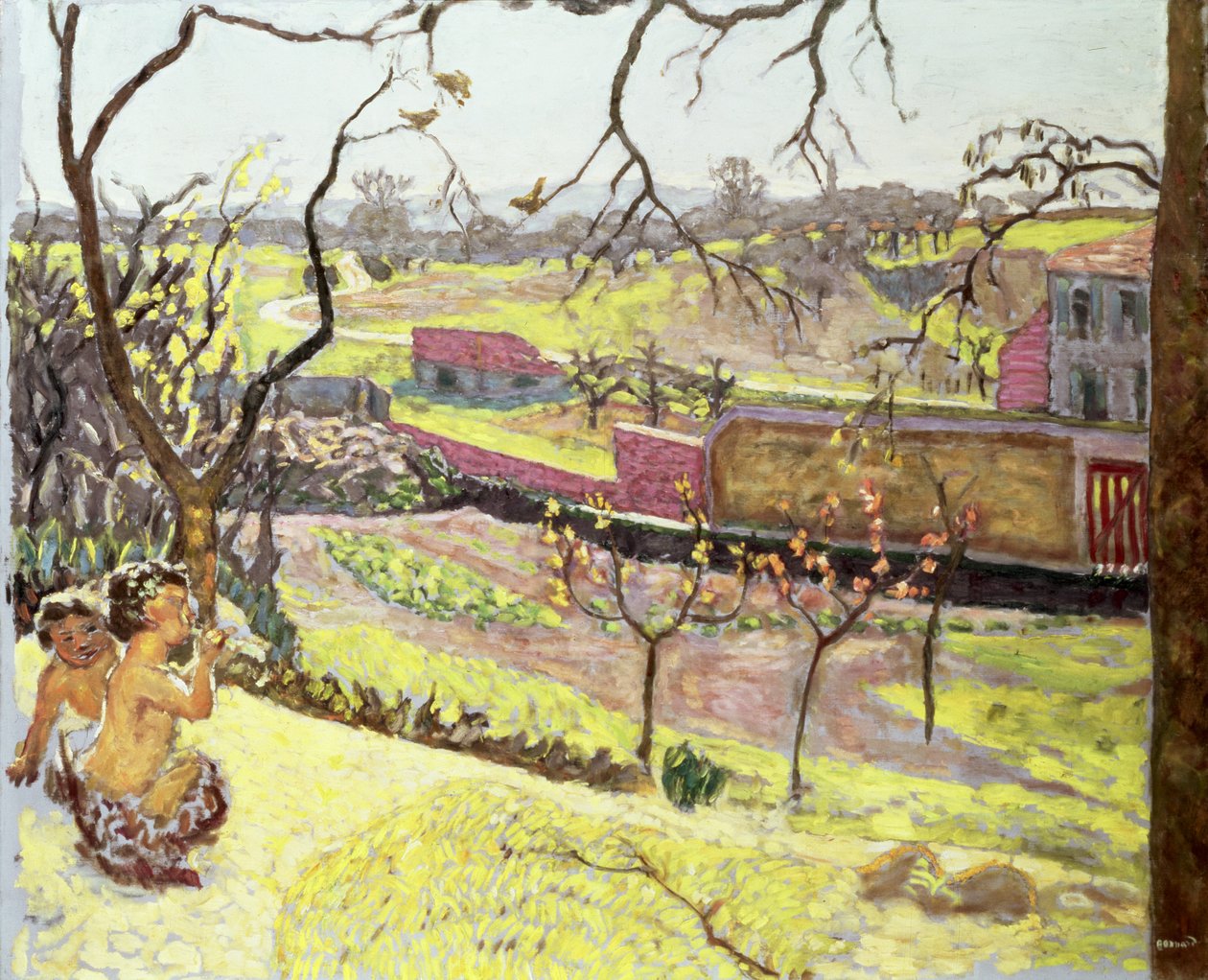 Wczesna wiosna (małe fauny), ok. 1909 autorstwa Pierre Bonnard