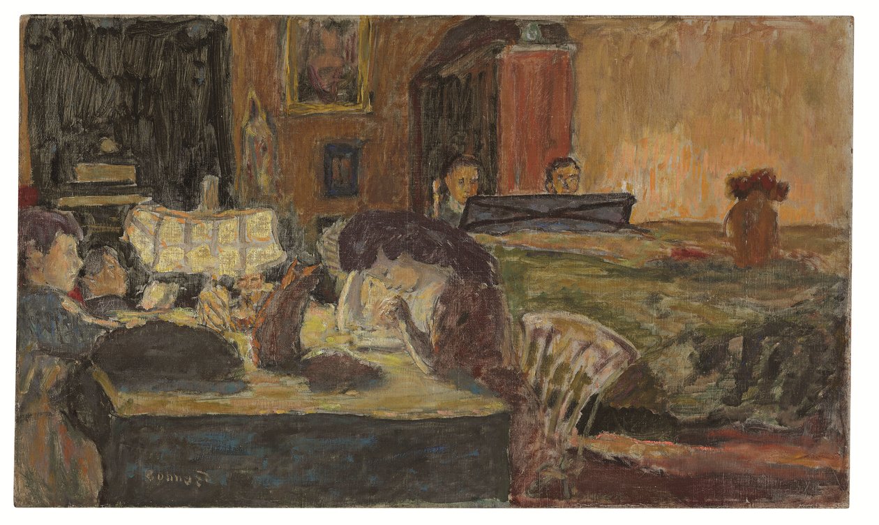 Wieczór w salonie autorstwa Pierre Bonnard
