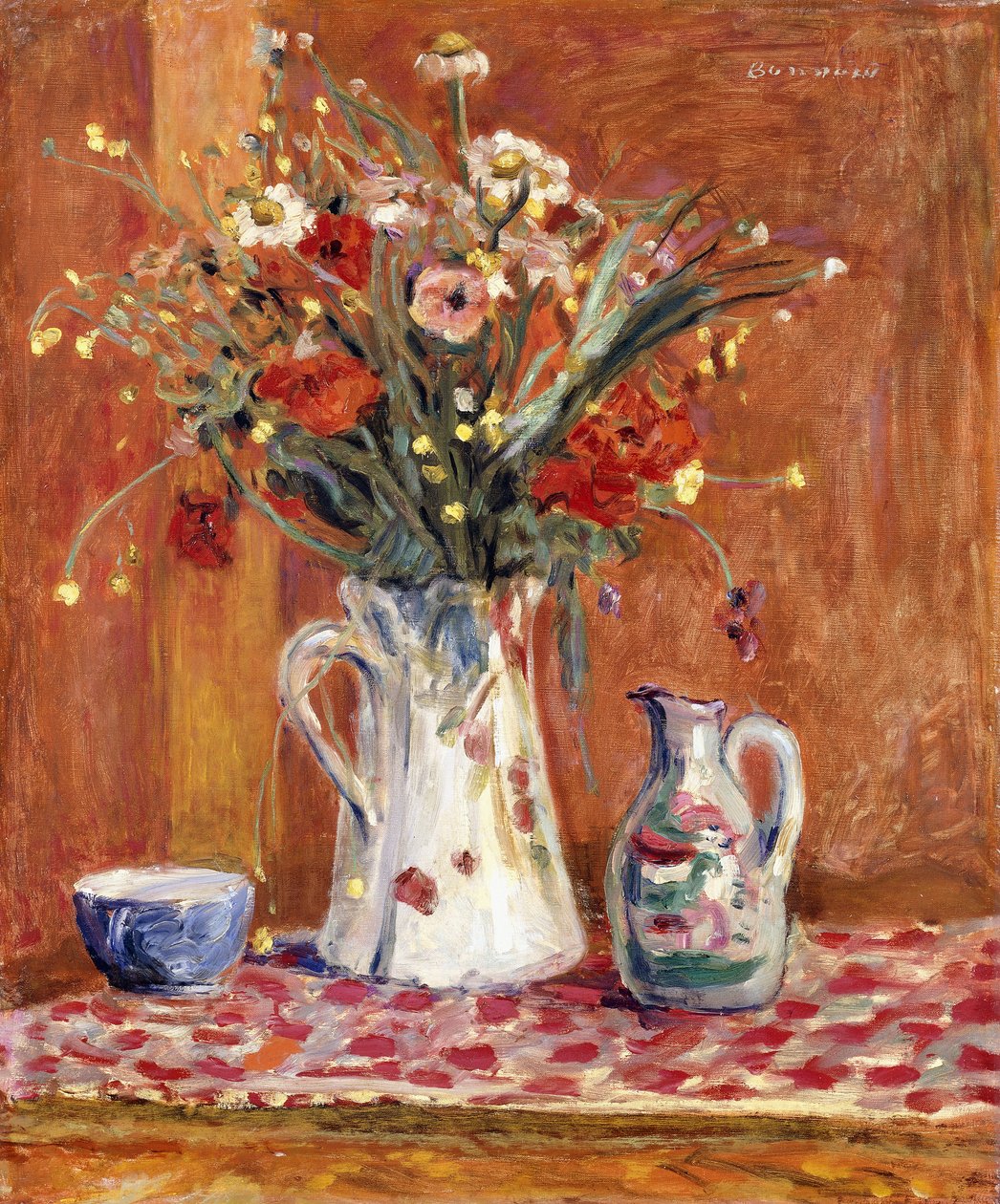 Kwiaty z ceramiką autorstwa Pierre Bonnard