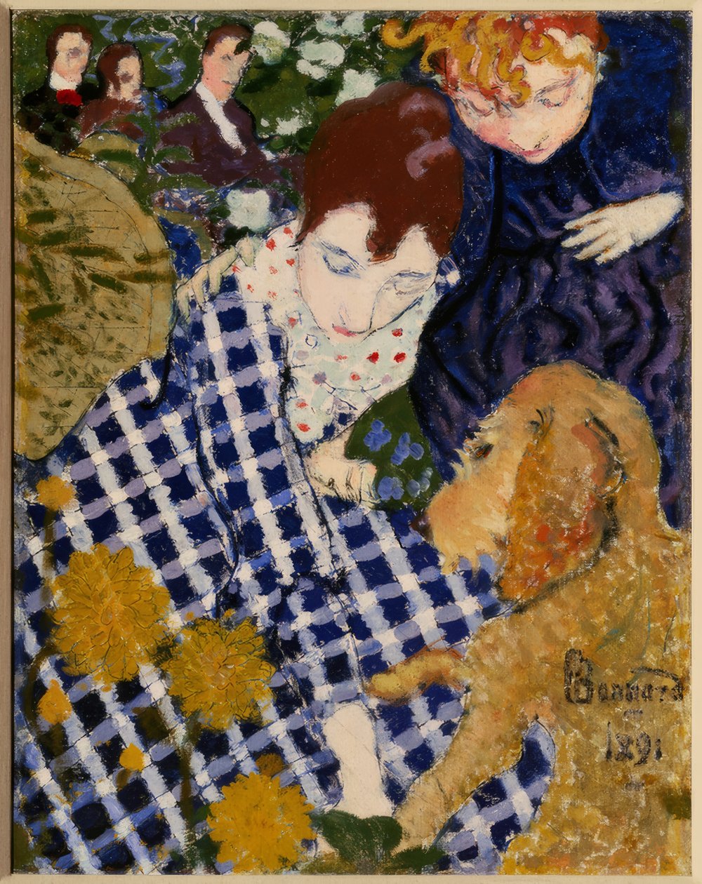 Kobieta z psem autorstwa Pierre Bonnard