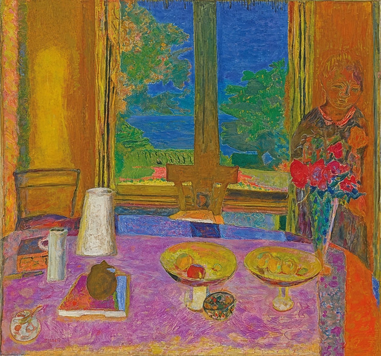 Duża jadalnia z widokiem na ogród (Grande salle à manger sur le jardin). 1934-35 autorstwa Pierre Bonnard
