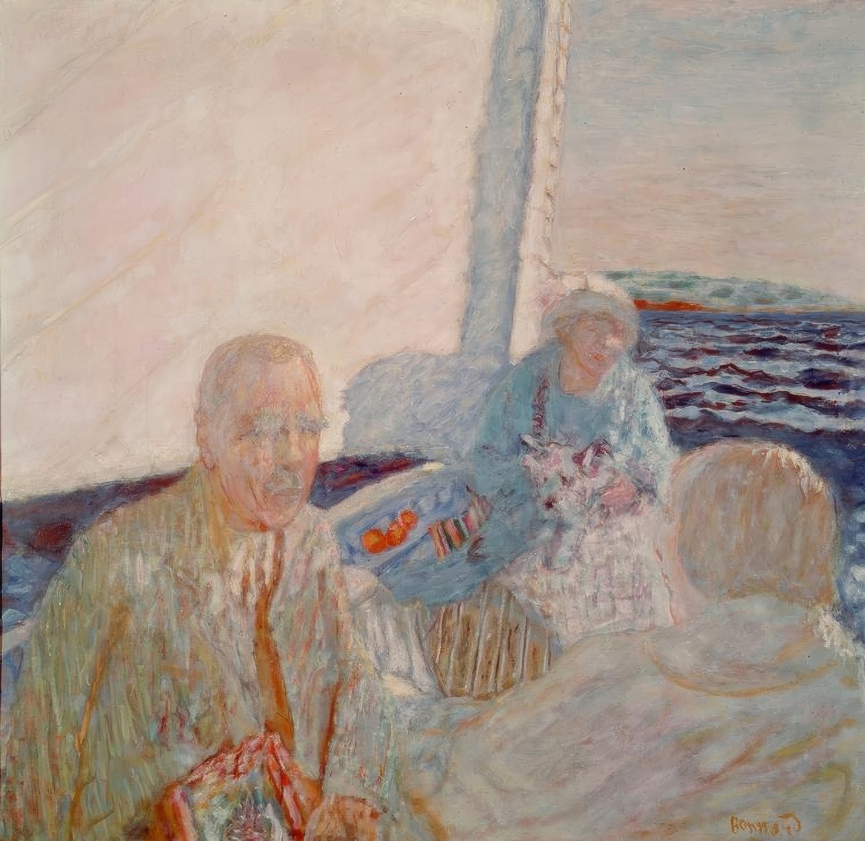 W żaglówce autorstwa Pierre Bonnard