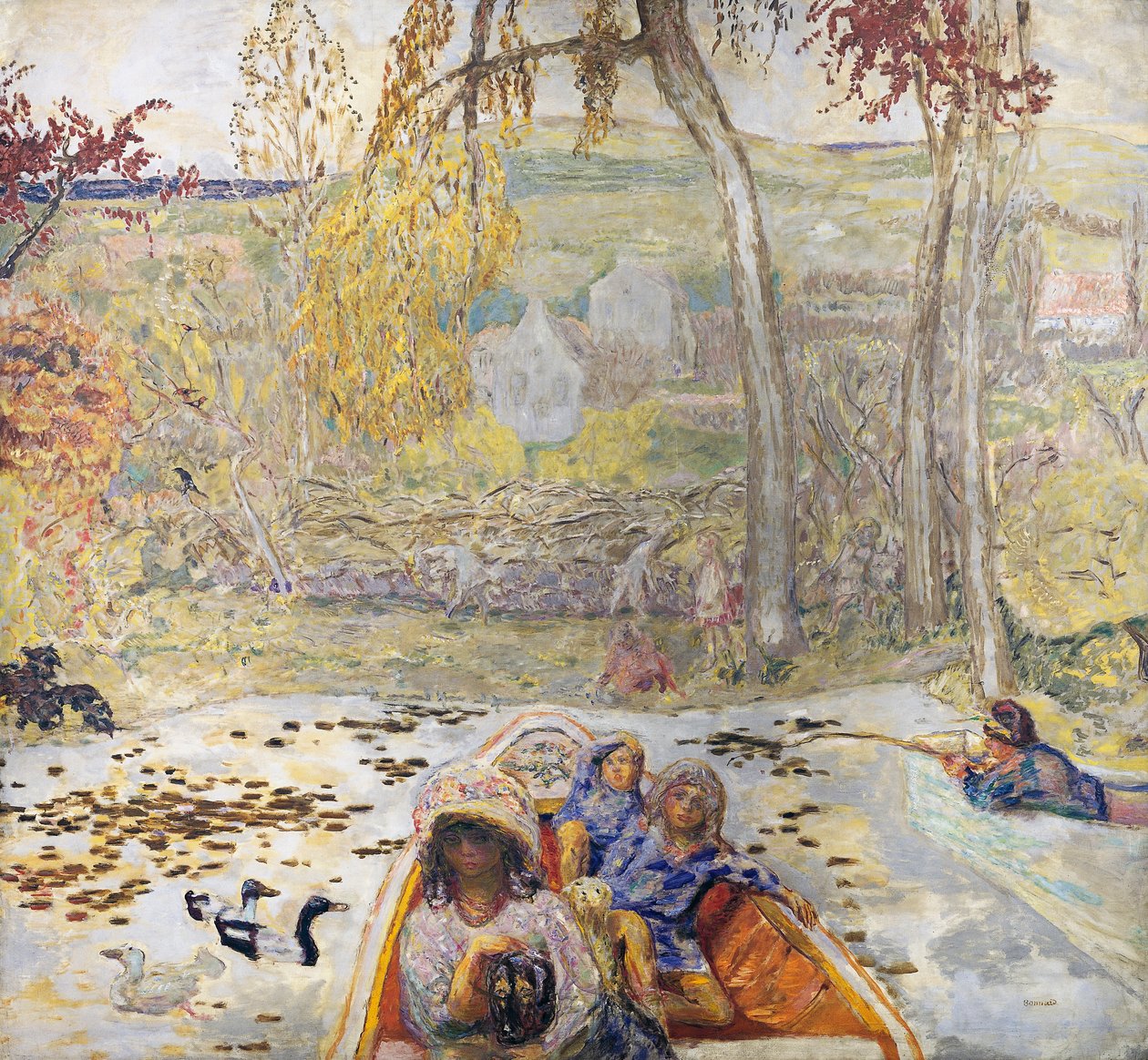 W łódce autorstwa Pierre Bonnard