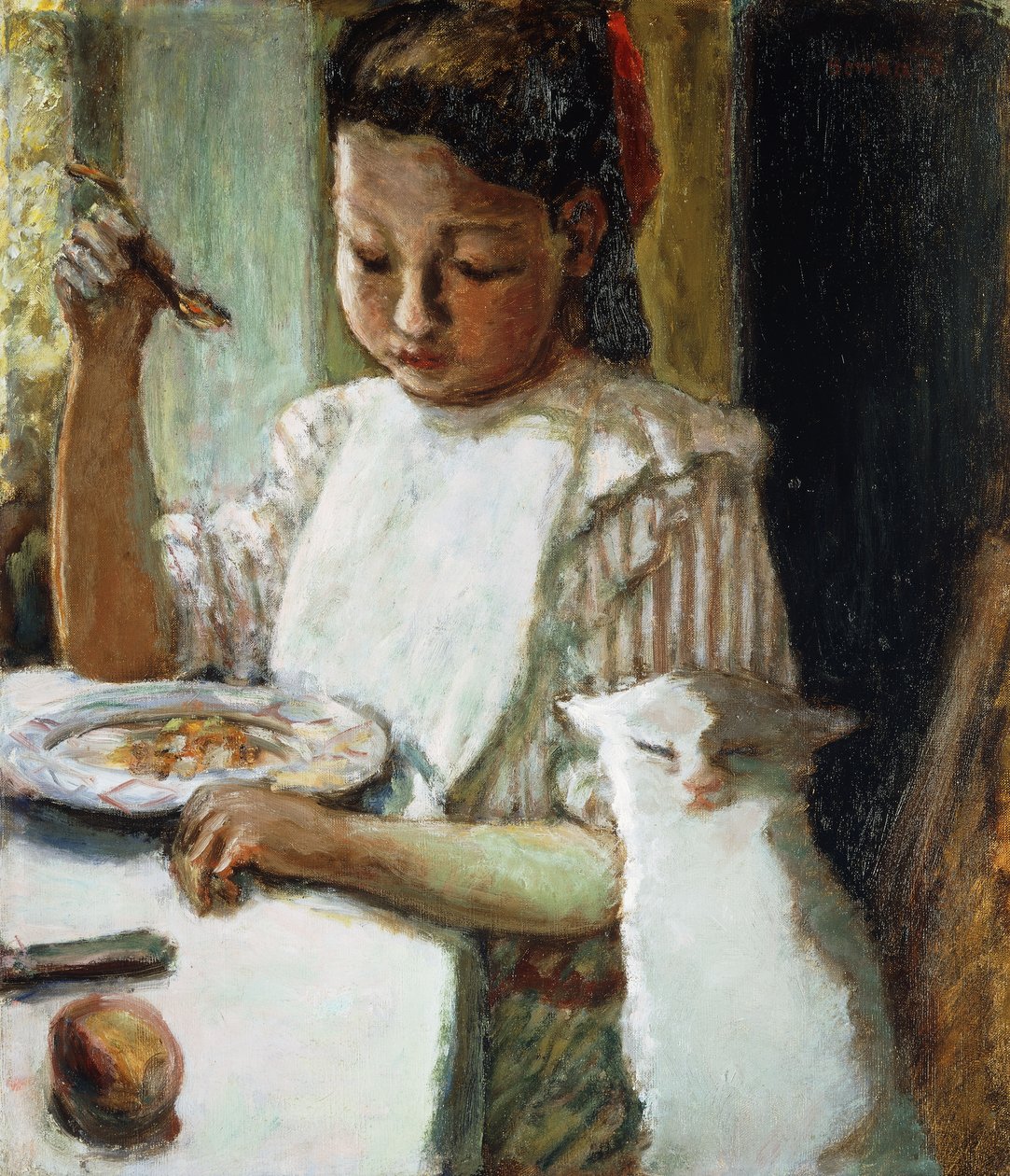 Niemowlę i kot; L