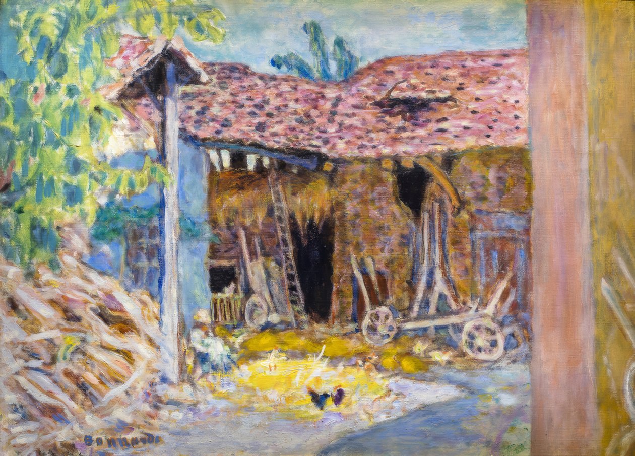 Dziedziniec farmy lub stodoły autorstwa Pierre Bonnard