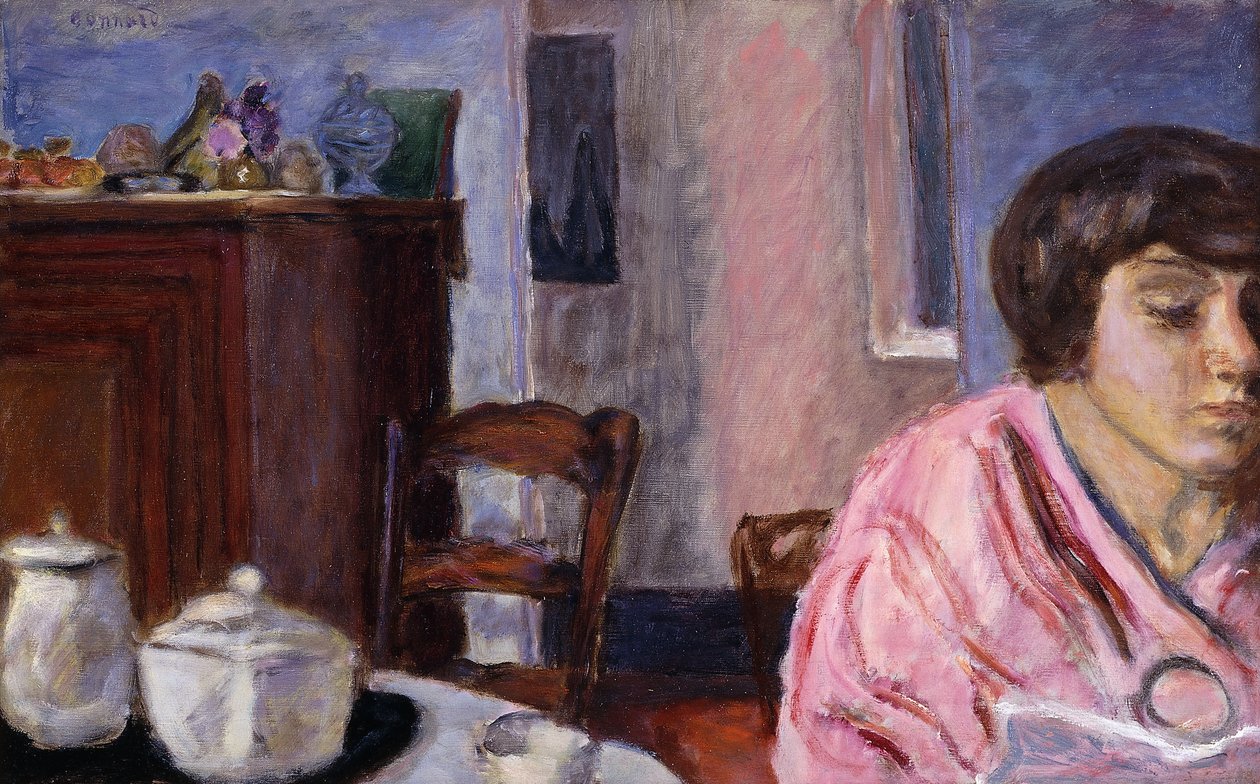 Wnętrze z figurą; Wnętrze z figurą autorstwa Pierre Bonnard