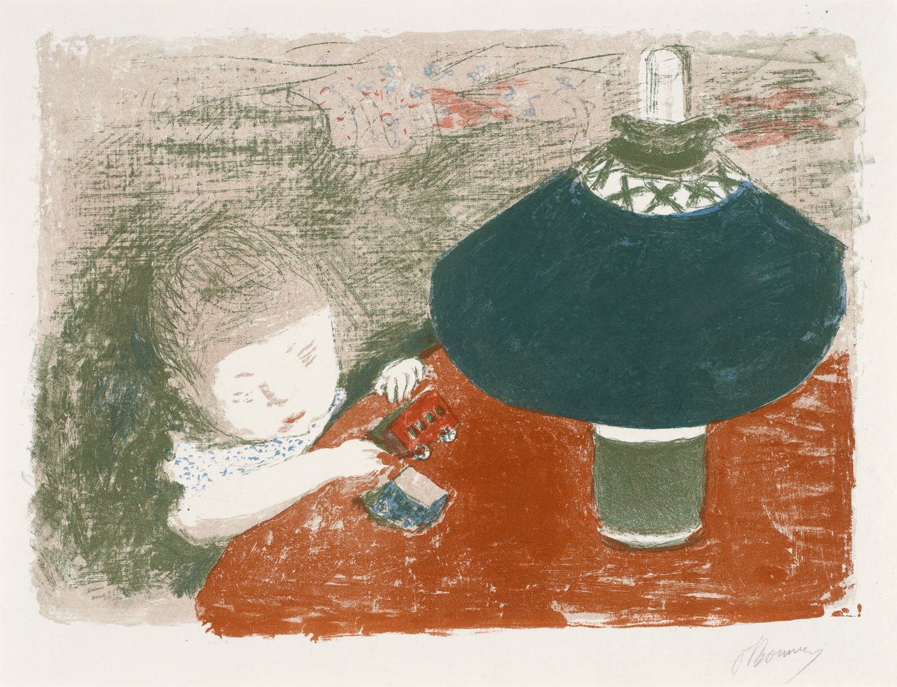 Dziecko lampa autorstwa Pierre Bonnard