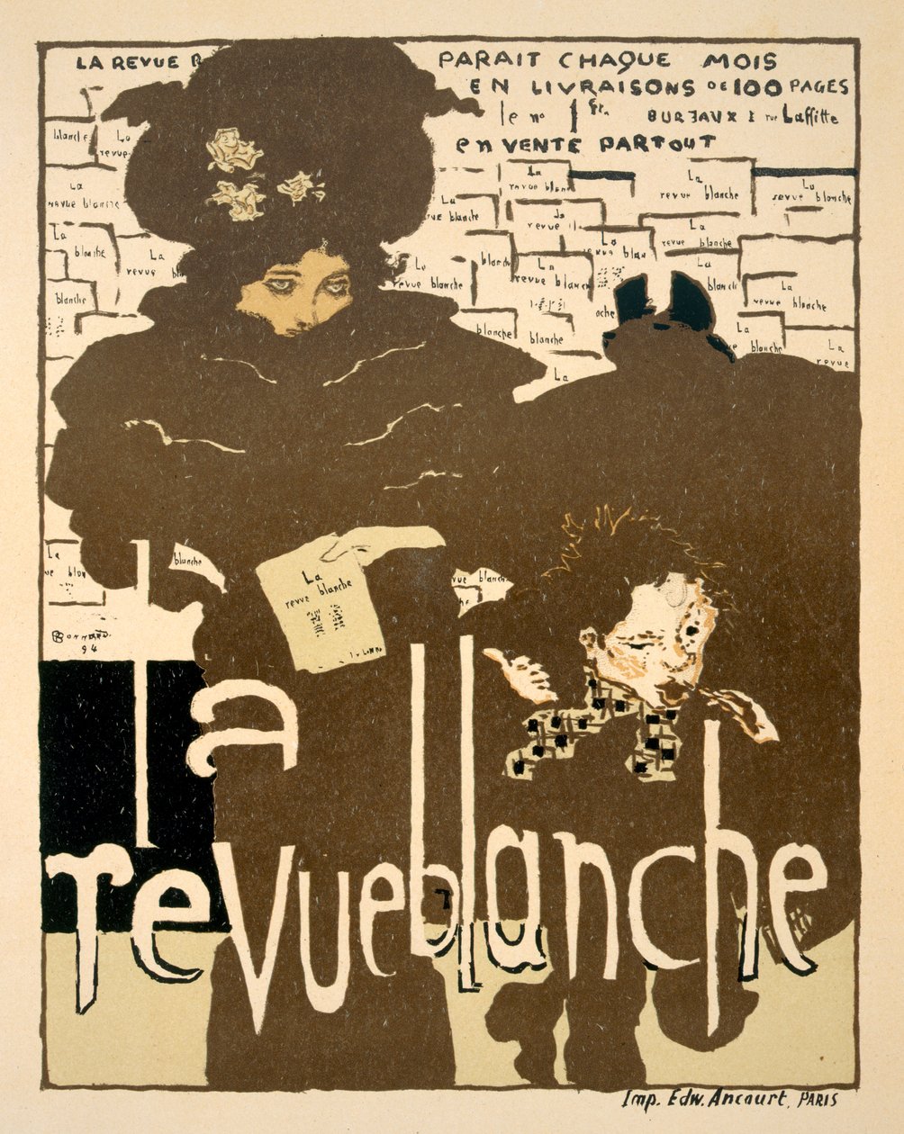 La Revue Blanche, plakat reklamujący pierwszy numer słynnego miesięcznika, 1894 autorstwa Pierre Bonnard