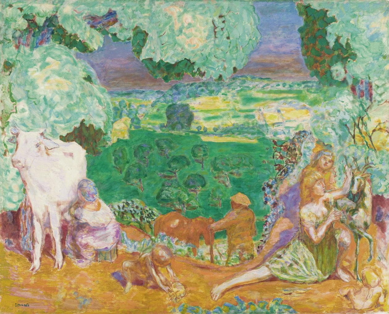 Krajobraz pasterski La Symphonie, 1916-1920 autorstwa Pierre Bonnard