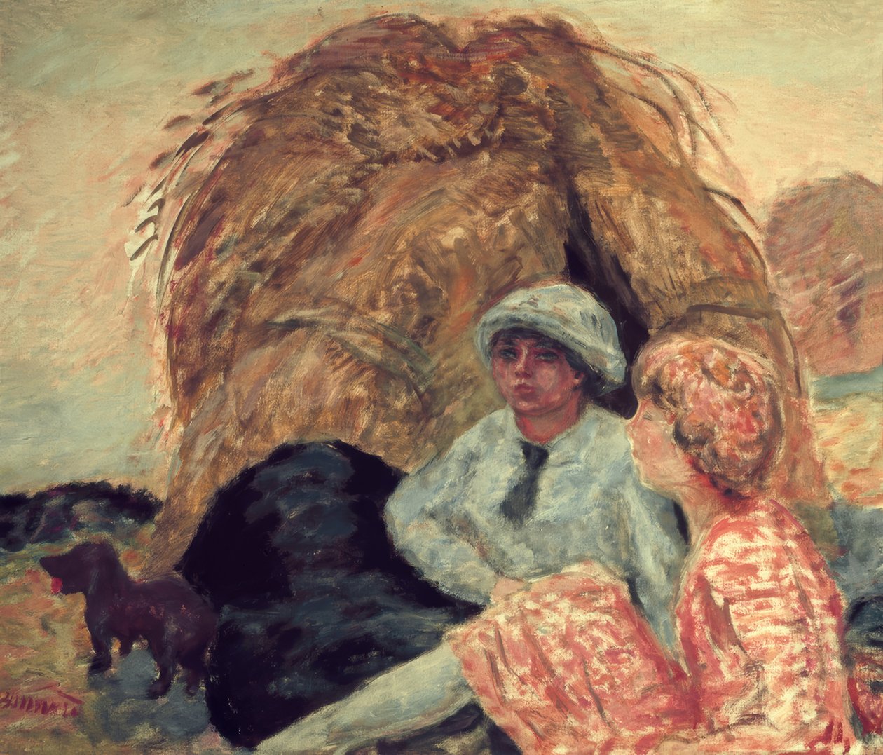 Kamień szlifierski (Madame Marthe Bonnard i jej przyjaciółka) autorstwa Pierre Bonnard