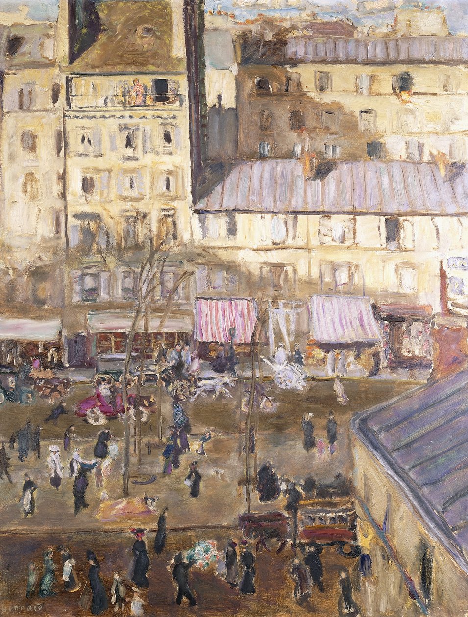 Bulwar zewnętrzny: Boulevard de Clichy i róg Rue de Douai, ok. 1904 (olej na płótnie) autorstwa Pierre Bonnard