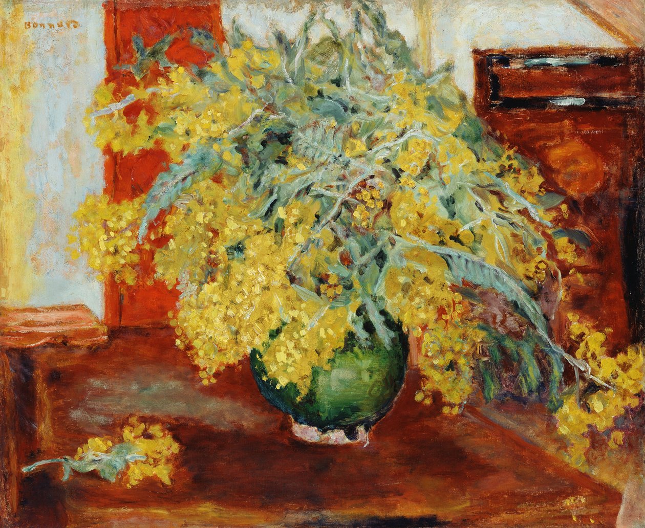 mimozy autorstwa Pierre Bonnard