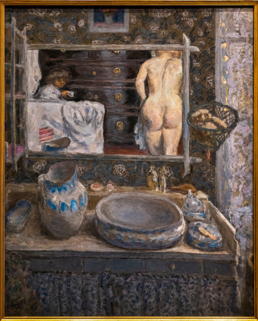 Lustro nad umywalką autorstwa Pierre Bonnard