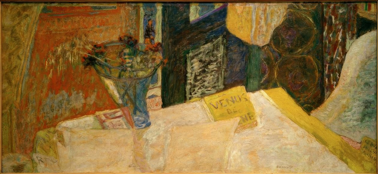 Martwa natura z bukietem kwiatów (La Venus de Cyrene) s autorstwa Pierre Bonnard