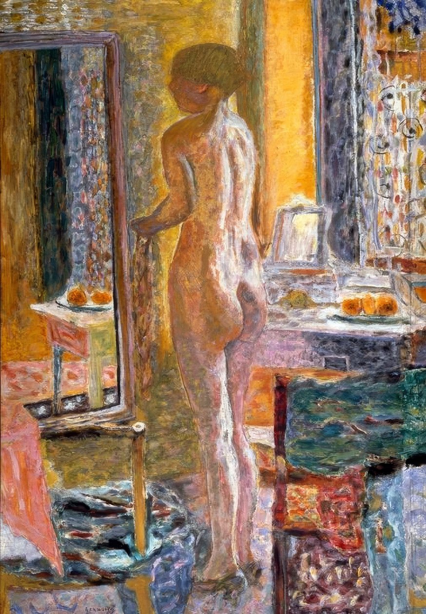 Nago w lustrze (La Toilette) autorstwa Pierre Bonnard