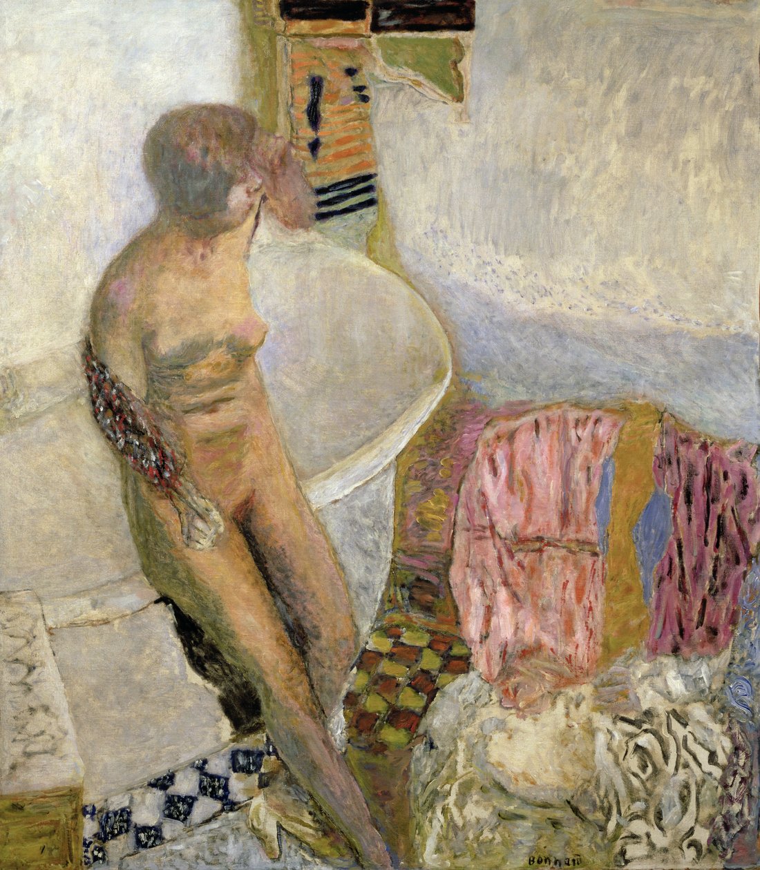 Nago przy wannie autorstwa Pierre Bonnard