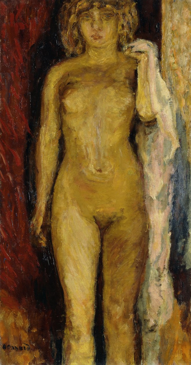 Akt, oświetlony lampą autorstwa Pierre Bonnard