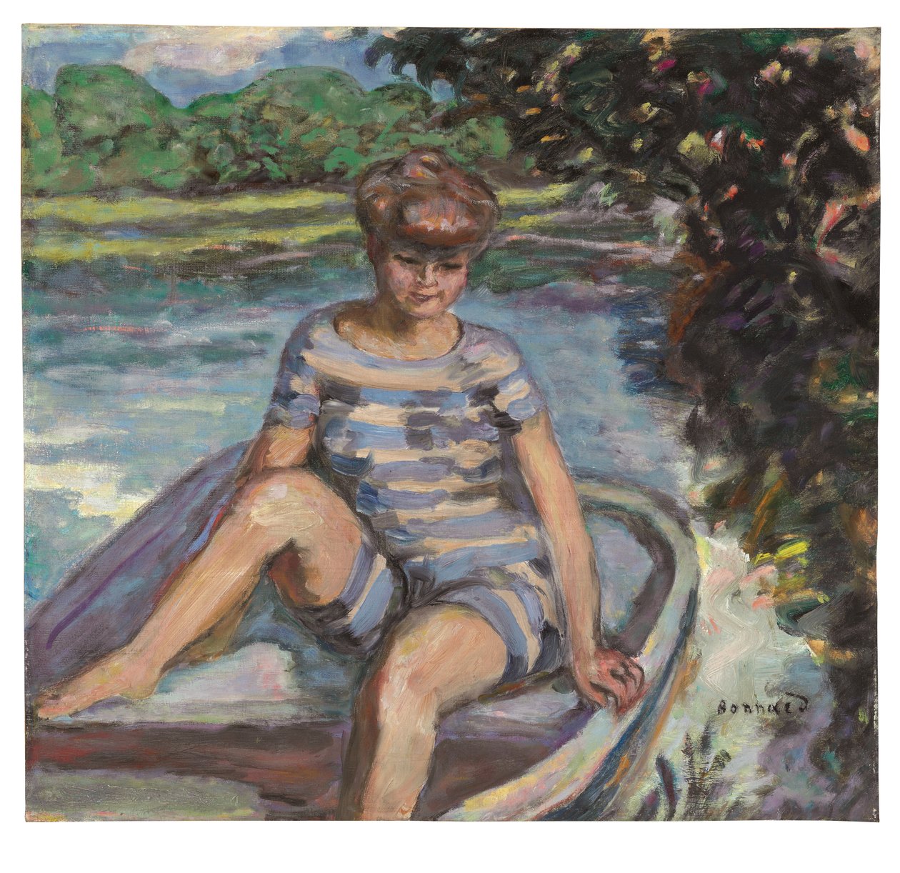 Na łodzi autorstwa Pierre Bonnard