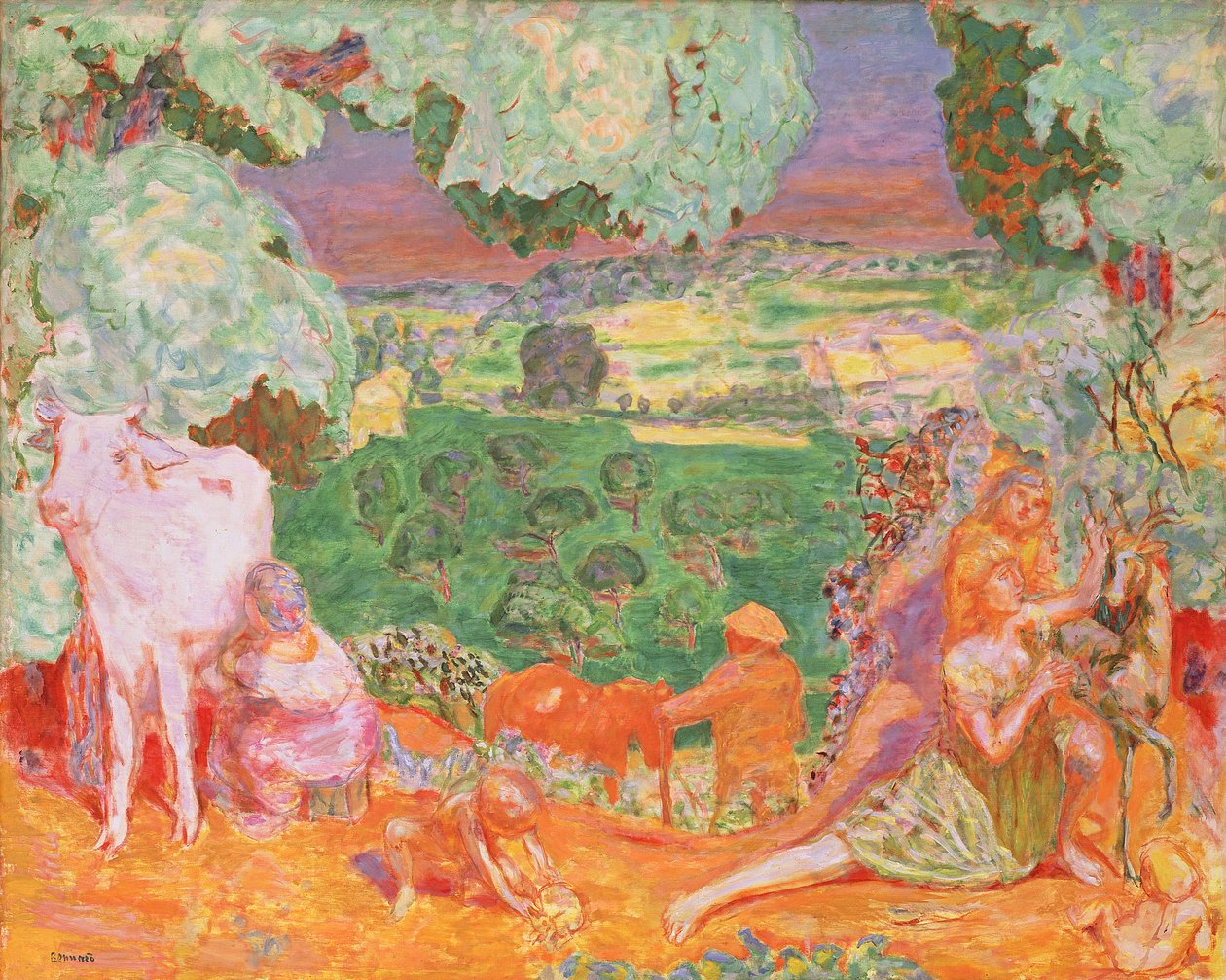 Symfonia Pastoralna, 1916-20 autorstwa Pierre Bonnard