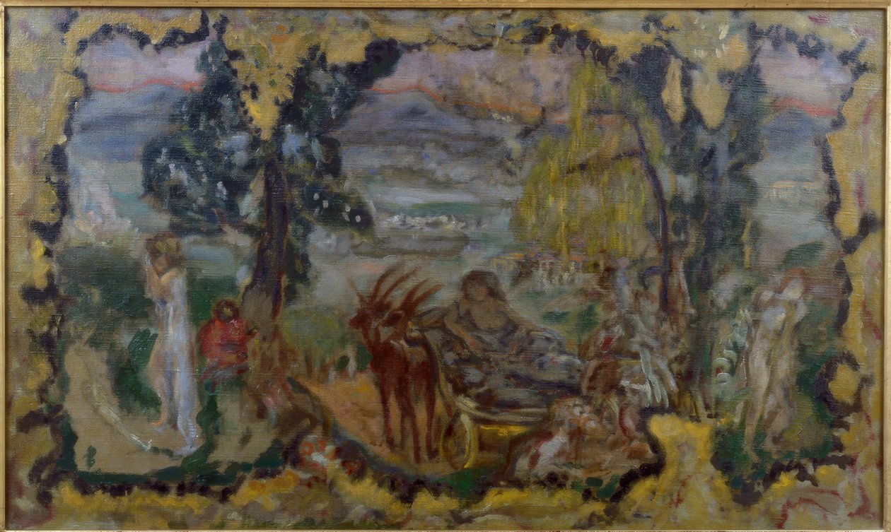 Animowany krajobraz kąpiących się autorstwa Pierre Bonnard