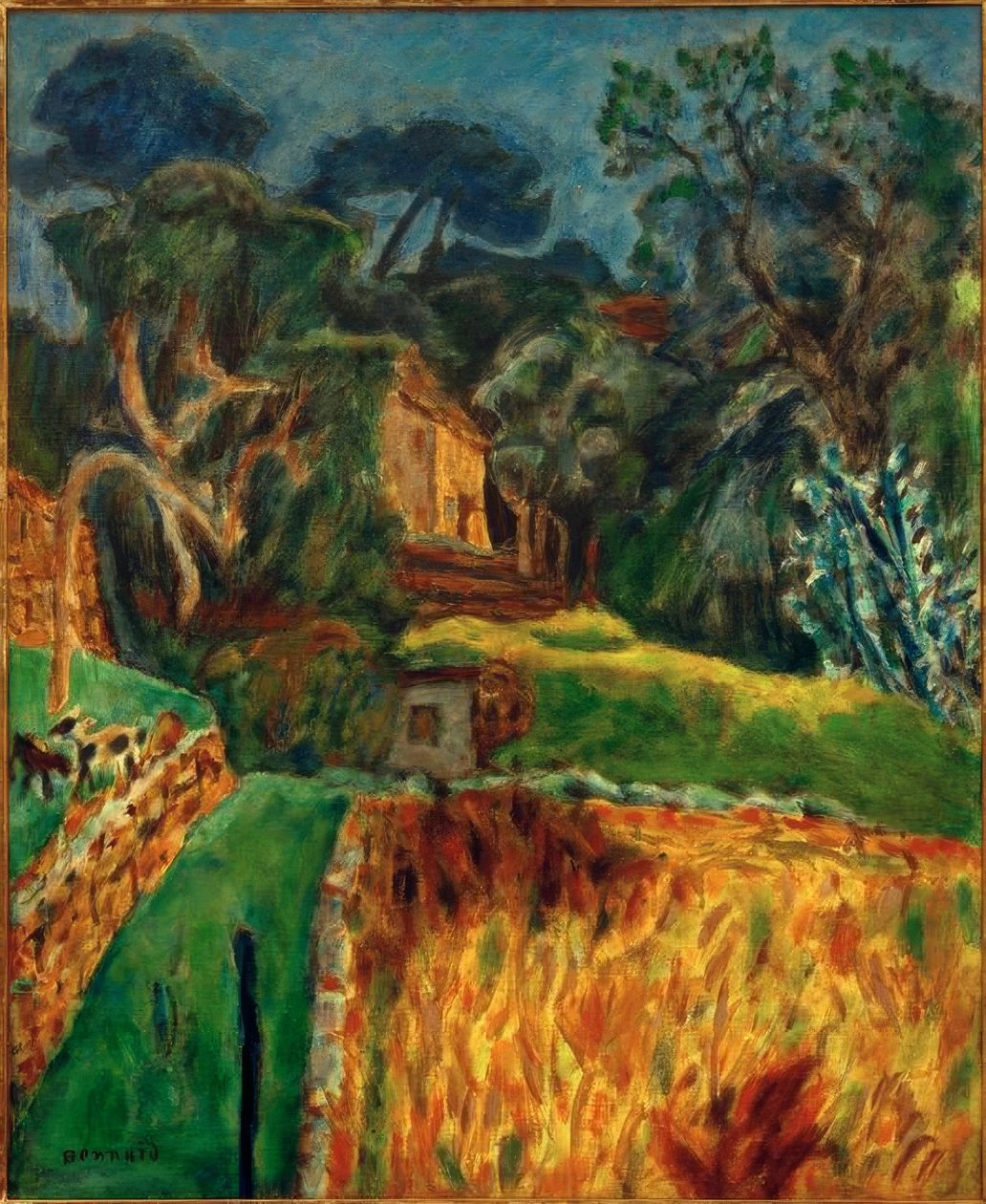 Krajobraz południowy (kozy LEnclos aux) autorstwa Pierre Bonnard