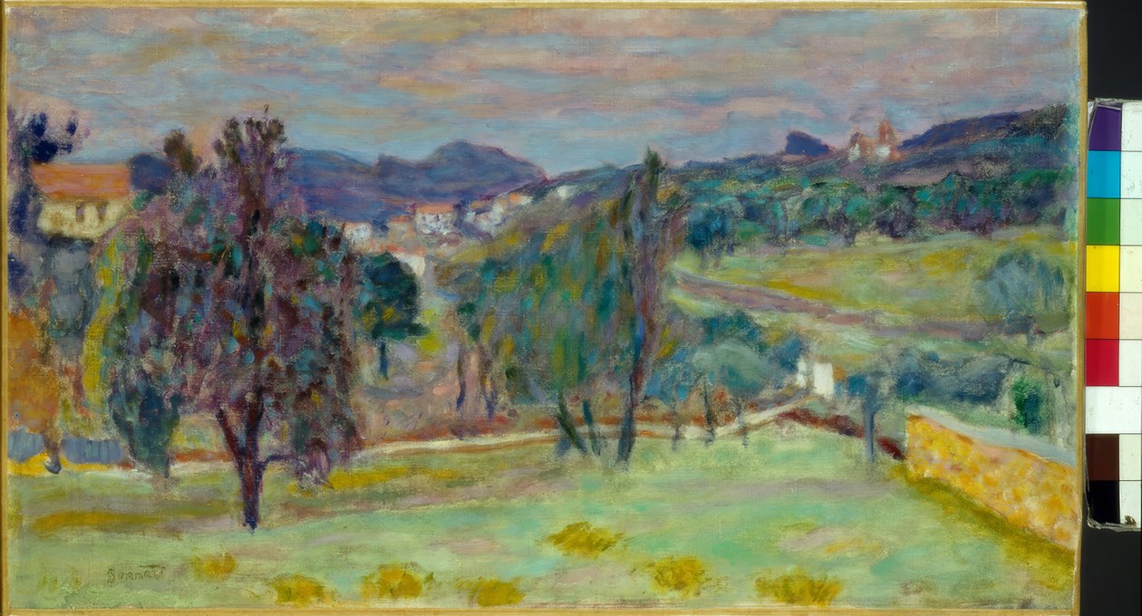 Fioletowy krajobraz wieczorem autorstwa Pierre Bonnard