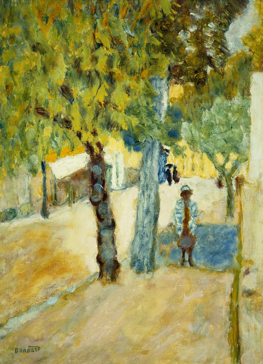 Ludzie na ulicy; Postacie na ulicy, ok. 1925 (olej na płótnie) autorstwa Pierre Bonnard