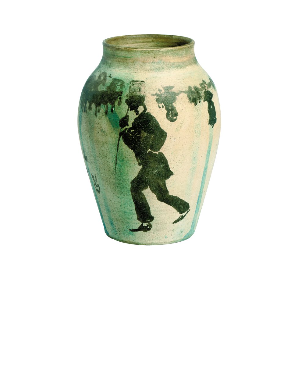 Mały wazon: scena uliczna, ok. 1894-95 (tusz z Indii na malowanym porcelanowym wazonie z tralek) autorstwa Pierre Bonnard
