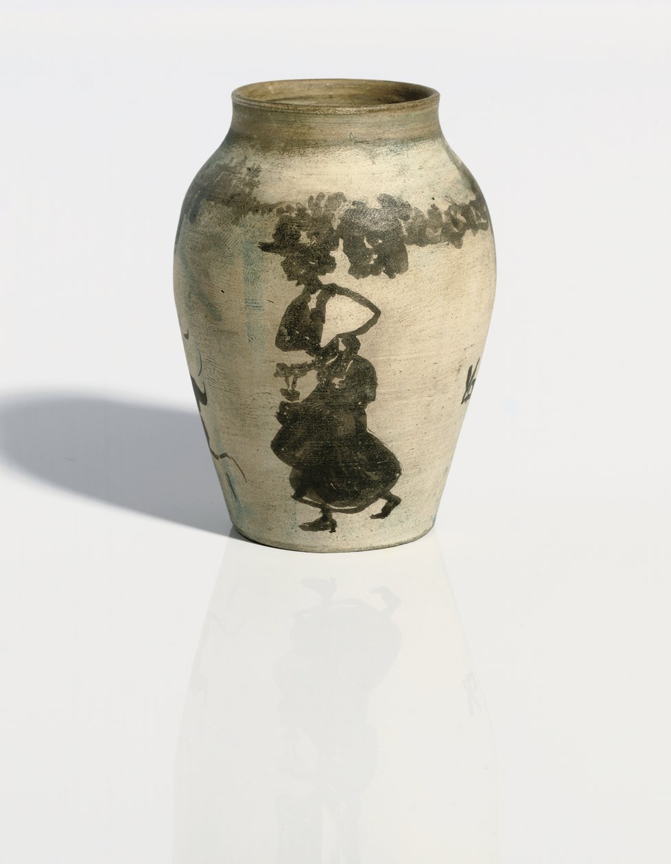 Mały wazon: scena uliczna, ok. 1894-95 (tusz z Indii na malowanym porcelanowym wazonie z tralek) autorstwa Pierre Bonnard