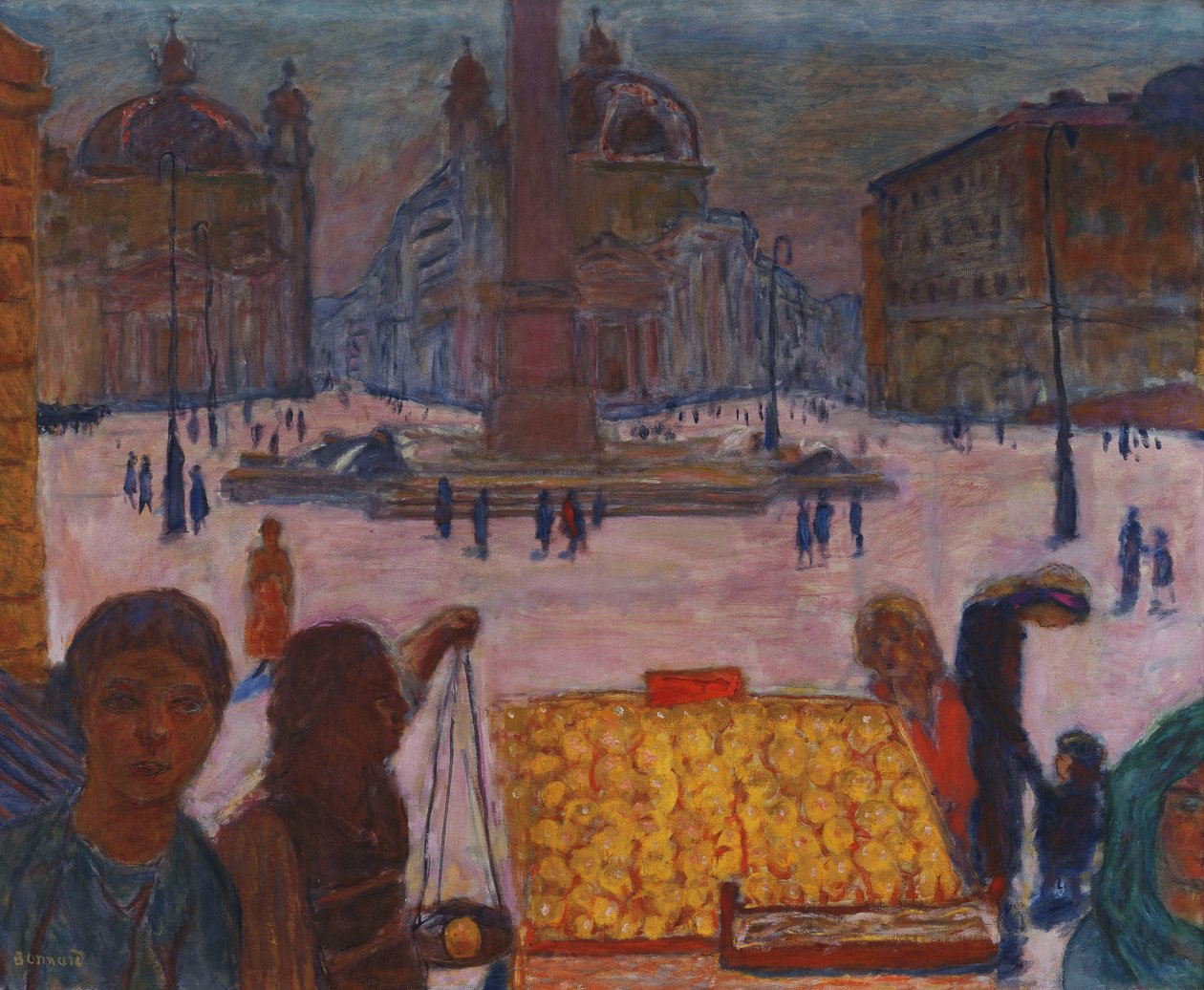 Piazza del Popolo, Rzym autorstwa Pierre Bonnard