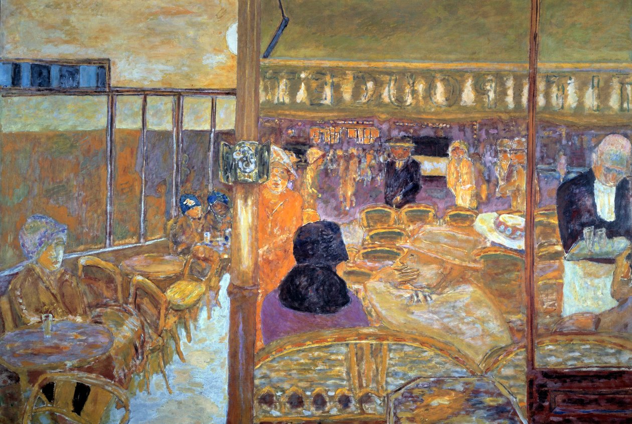 Place Clichy w Paryżu wieczorem, kawiarnia Little Poucet autorstwa Pierre Bonnard