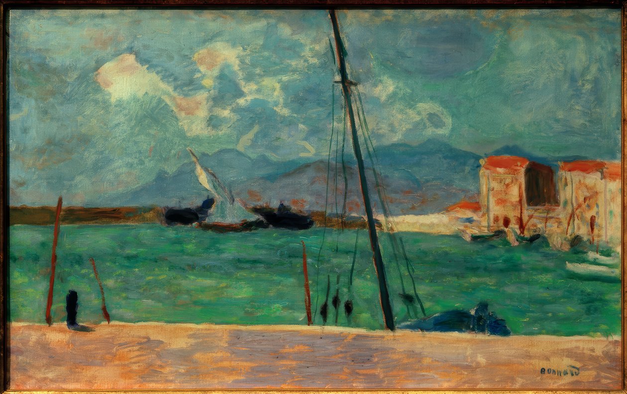 Port w Cannes lub łaciński żagiel autorstwa Pierre Bonnard