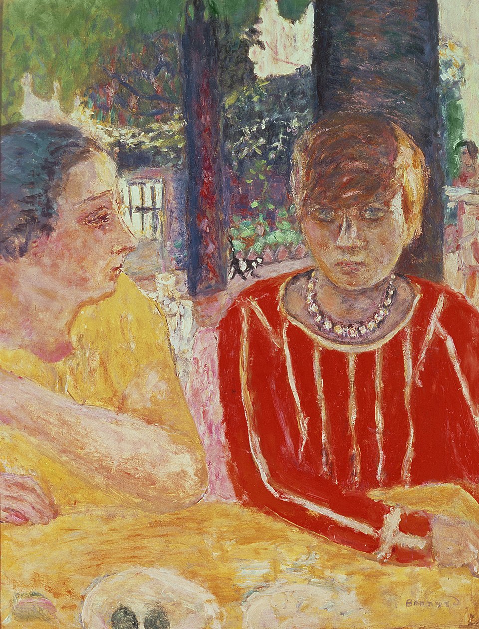 Portret Madame Reine Natanson i Marthe Bonnard, 1928 autorstwa Pierre Bonnard