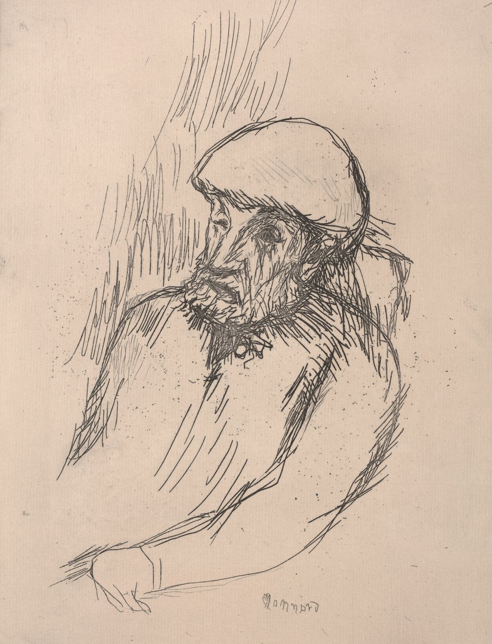 Portret Renoira, ok. 1916 (akwaforta) autorstwa Pierre Bonnard