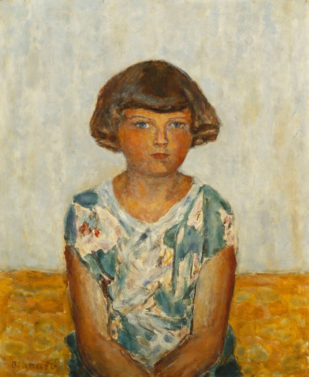 Portret młodej dziewczyny; Portret młodej dziewczyny, ok. 1924 (olej na płótnie) autorstwa Pierre Bonnard