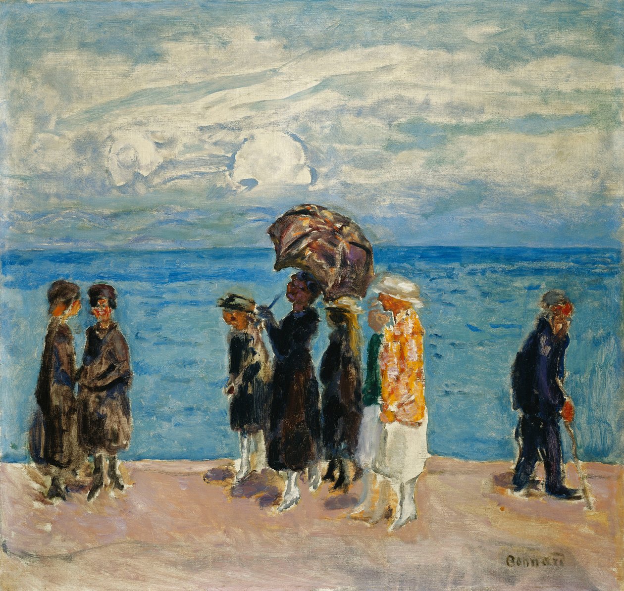 Wędrowcy nad morzem; Spacery nad morzem autorstwa Pierre Bonnard